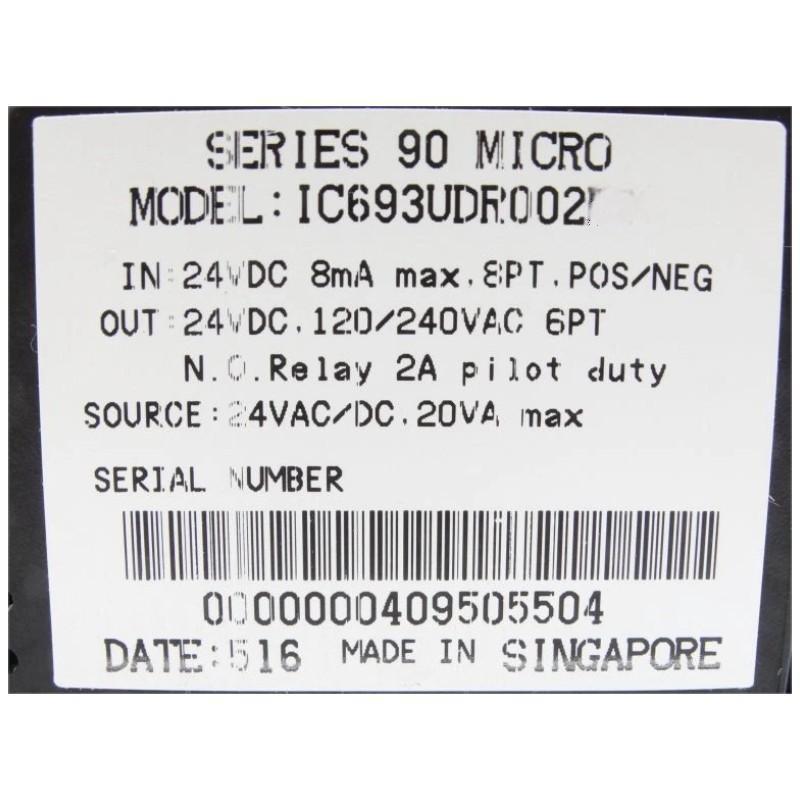 GE IC693UDR002 Programmable Logic Controller