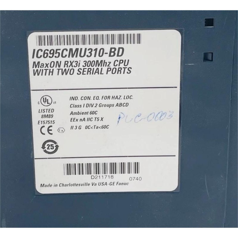 GE IC695CMU310 Backup Redundant CPU Module