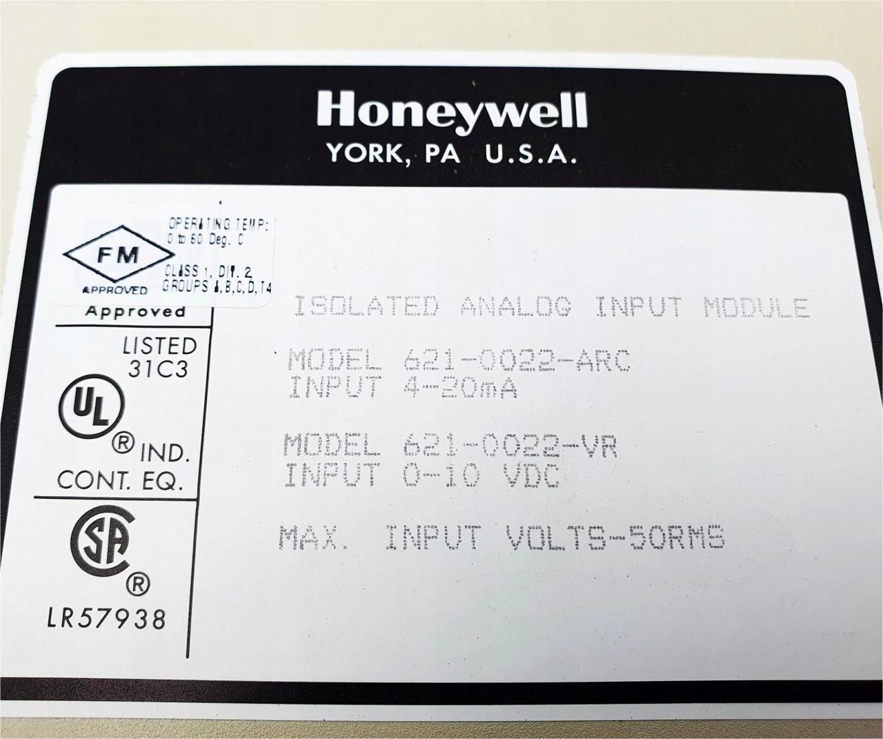 Honeywell 621-0022-RC Isolation Analog Input Module