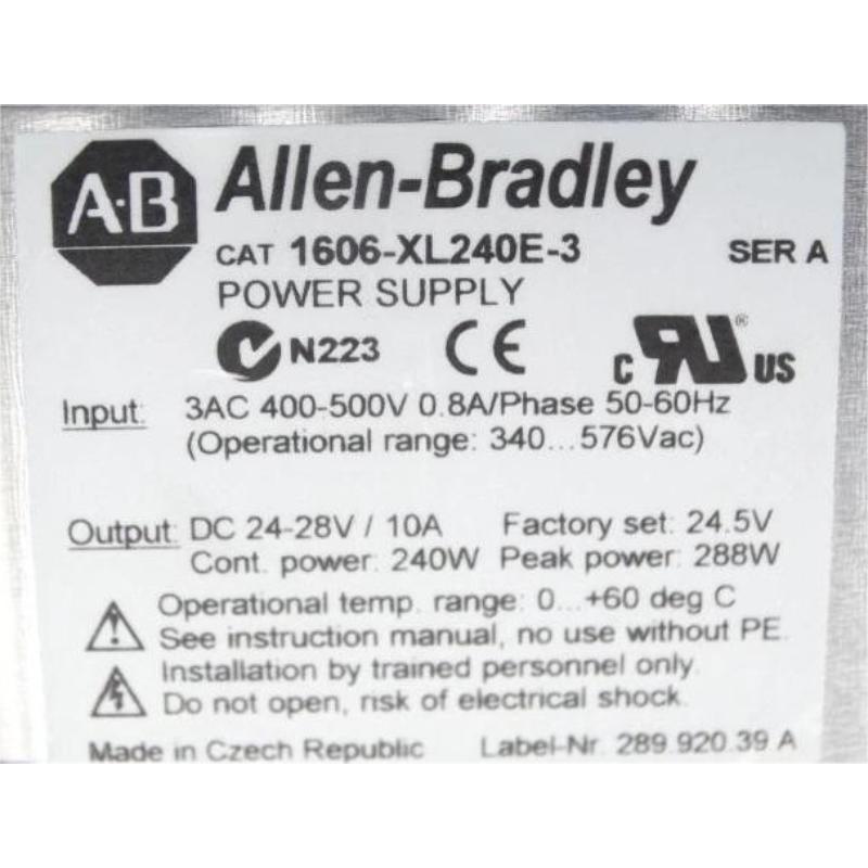 Allen Bradley 1606-XL240E-3 Power Supply