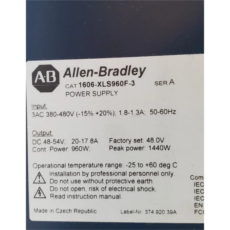 Allen Bradley 1606-XLS960F-3 Power Supply