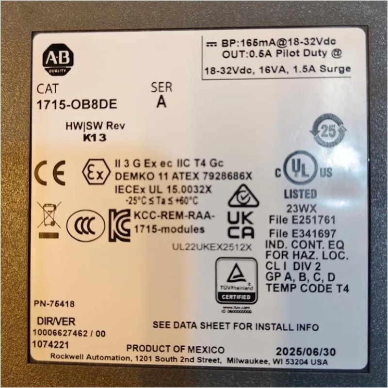Allen Bradley 1715-OB8DE Digital Output Module