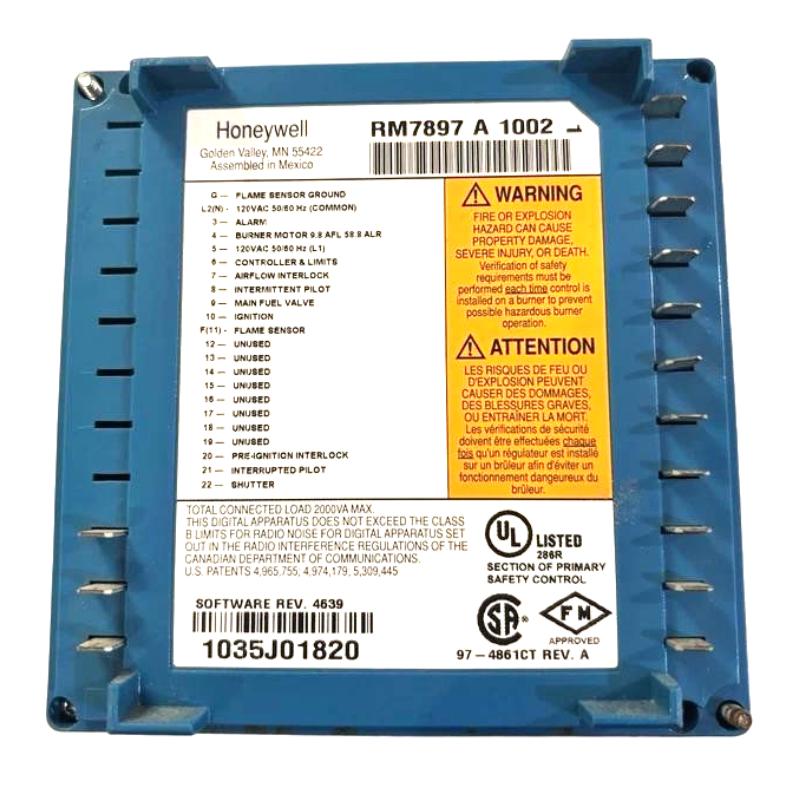 Honeywell RM7897A1002 Burner Control