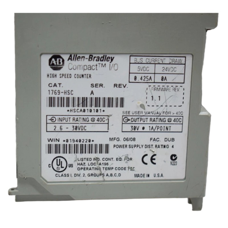 Allen Bradley 1769-HSC CompactLogix High-Speed ​​Counter Module