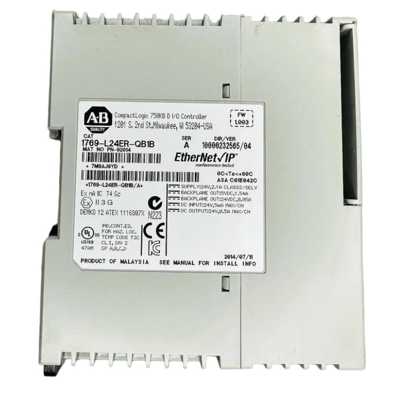 Allen Bradley 1769-L24ER-QB1B CompactLogix 5370 L2 EtherNet/IP Controller