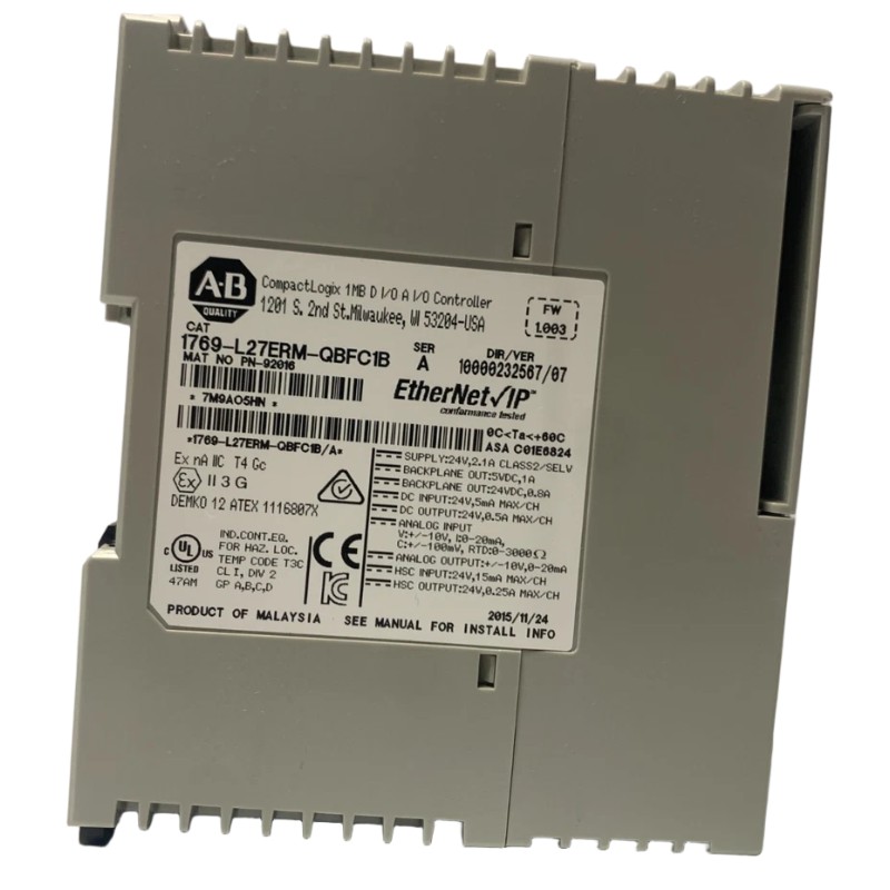 Allen Bradley 1769-L27ERM-QBFC1B CompactLogix 5370 L2 EtherNet/IP Controller