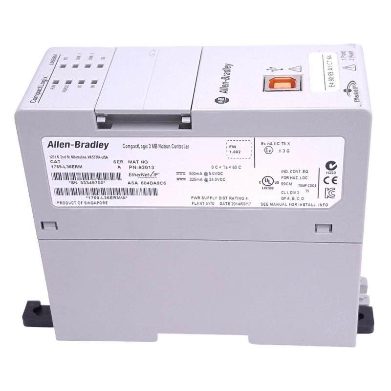 Allen Bradley 1769-L36ERM Compact GuardLogix 5370 L3 EtherNet/IP Controller