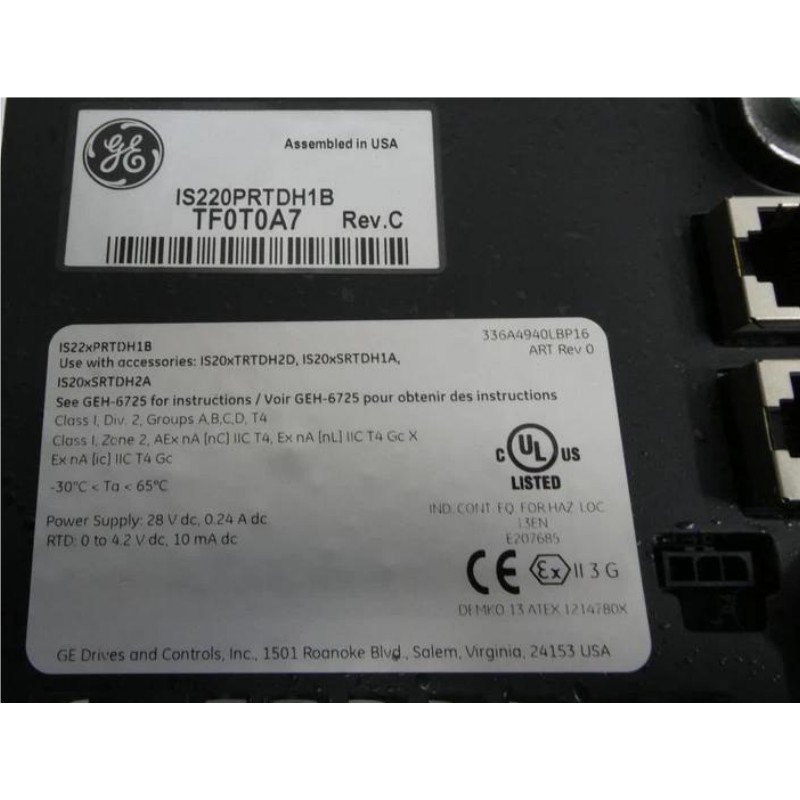 GE IS220PRTDH1B Resistive Temperature Device