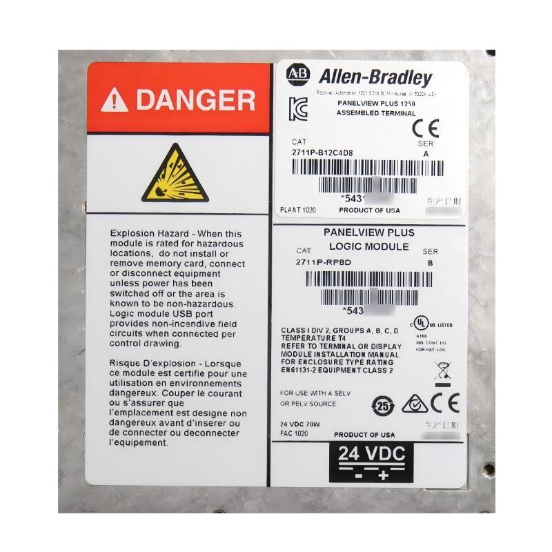 Allen Bradley 2711P-B4C5D8 PanelView Plus 6 400 Operator Interface