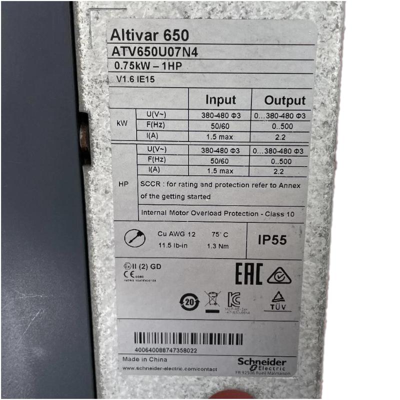 Schneider ATV650U07N4E Variable Speed Drive