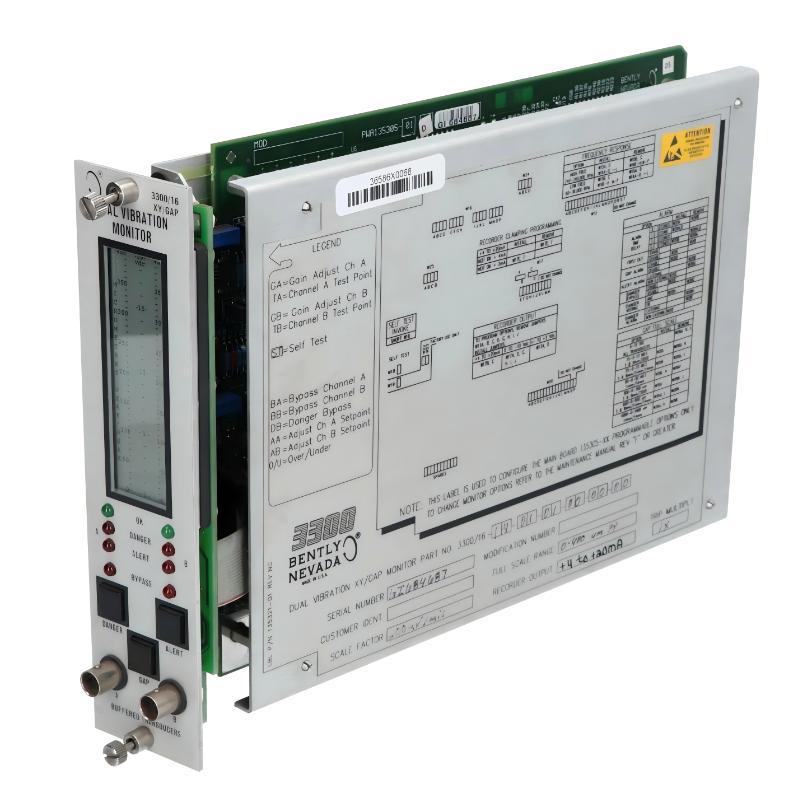 Bently Nevada 3300/16 XY/Gap Dual Vibration Monitor