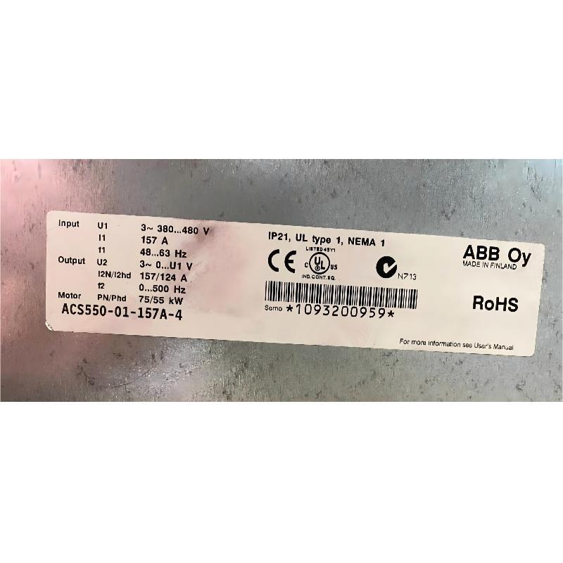 ABB ACS550-01-157A-4 3ABD64726820 Frequency Converter