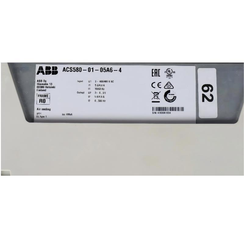 ABB ACS580-01-05A6-4 3AUA0000080489 Frequency Converter