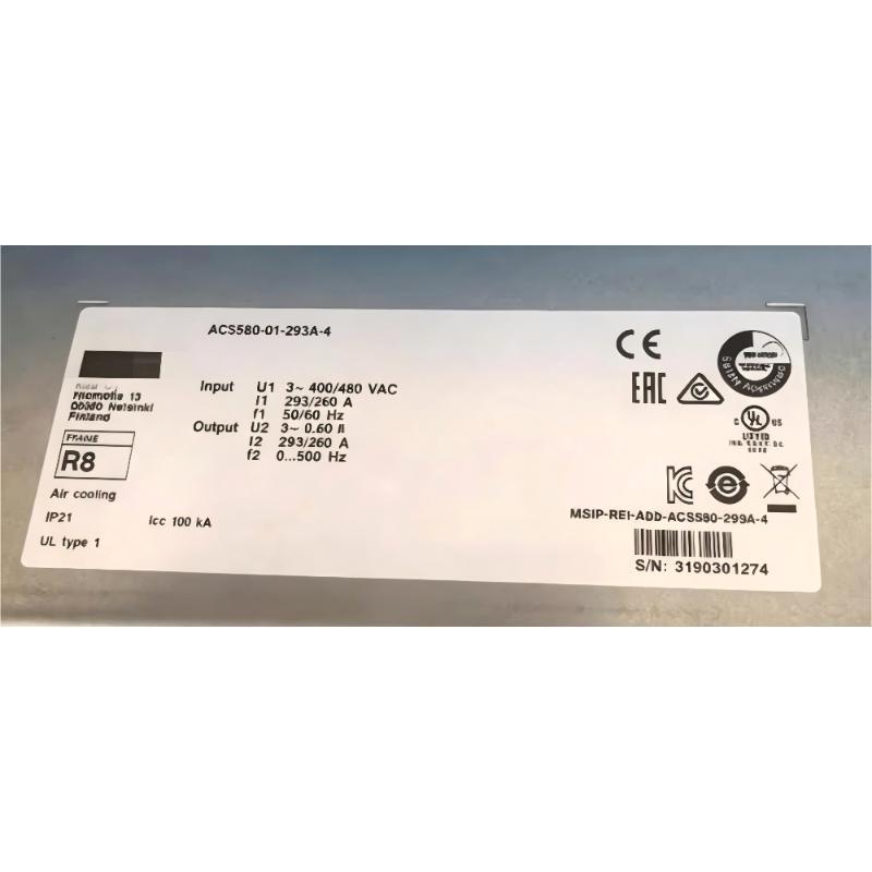 ABB ACS580-01-293A-4 3ABD00045441-D Frequency Converter