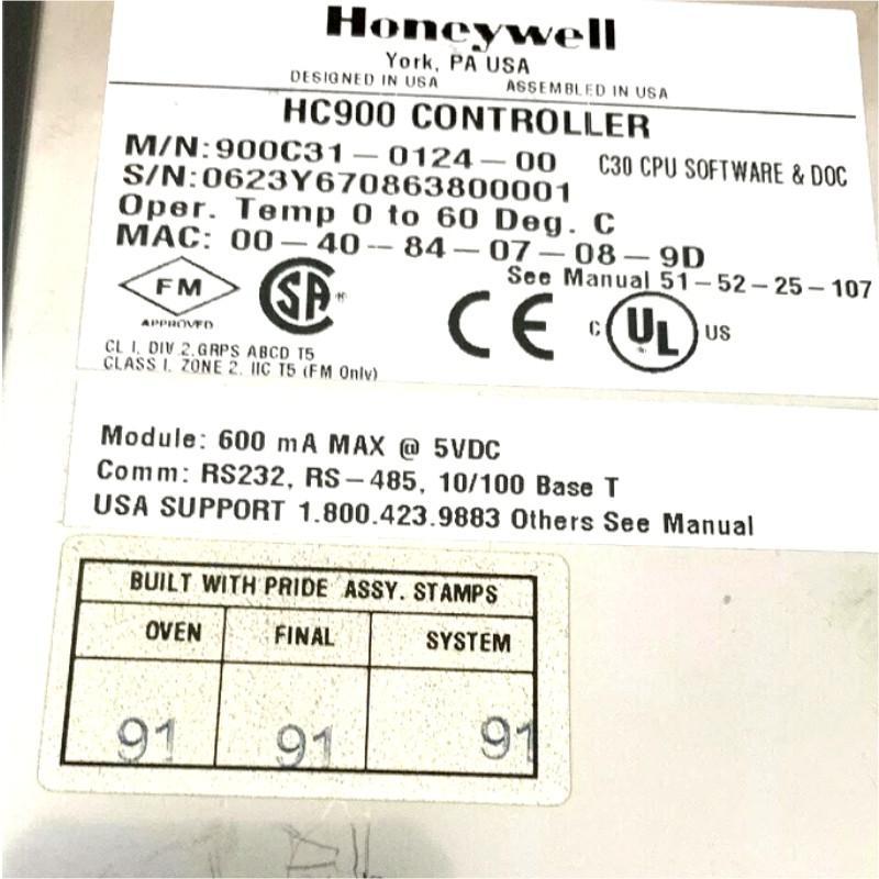 Honeywell 900C31-0124-00 HC900 Controller