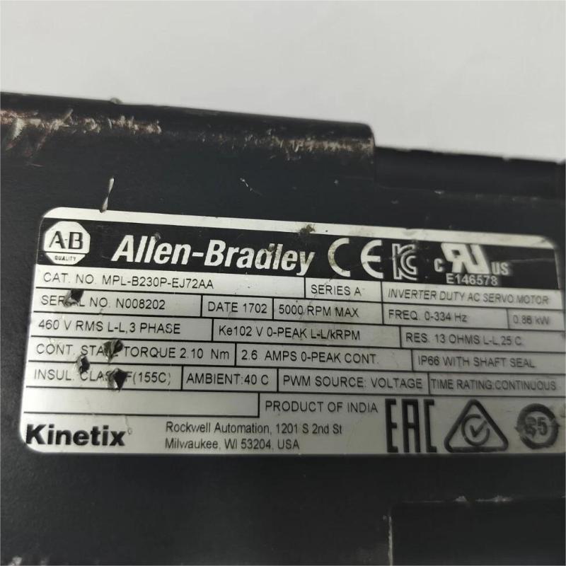 Allen Bradley MPL-B230P-EJ72AA Servo Motor