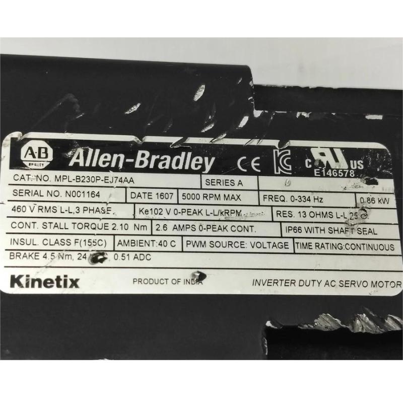 Allen Bradley MPL-B230P-EJ74AA Servo Motor
