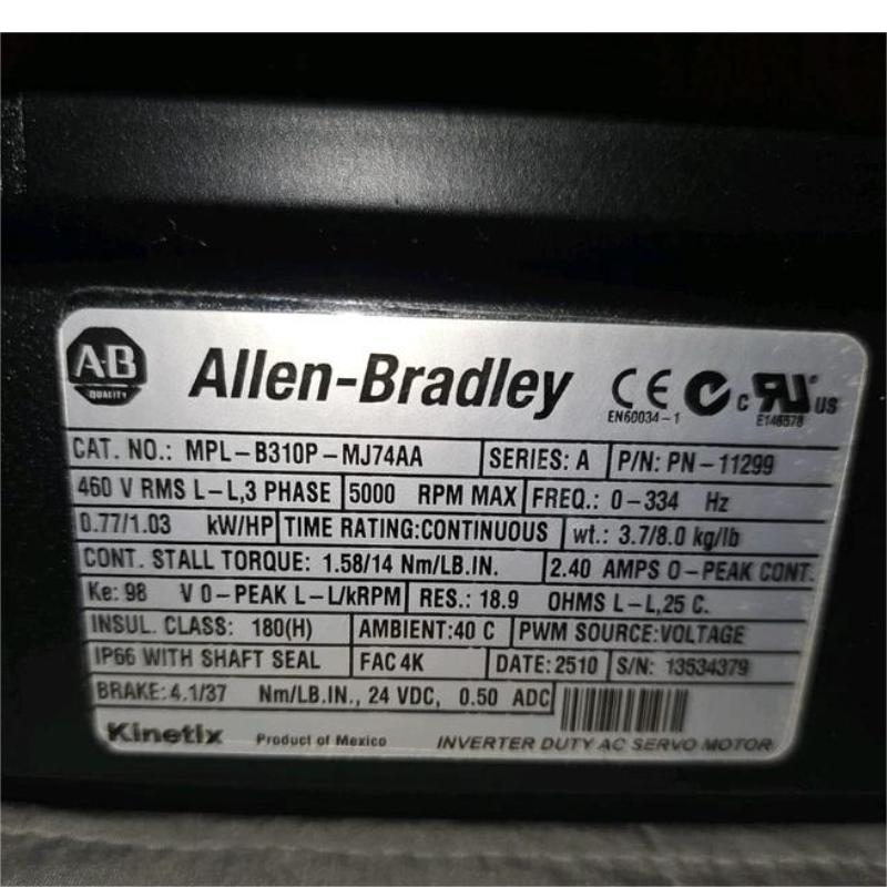 Allen Bradley MPL-B310P-MJ74AA Servo Motor