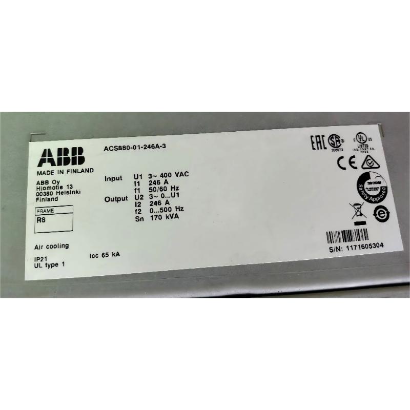 ABB ACS880-01-246A-3 3AUA0000108031 Frequency Converter