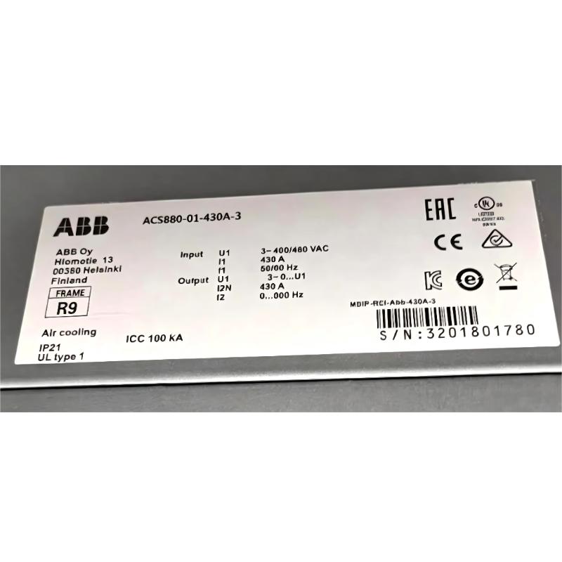 ABB ACS880-01-430A-3 3AUA0000108038 Frequency Converter