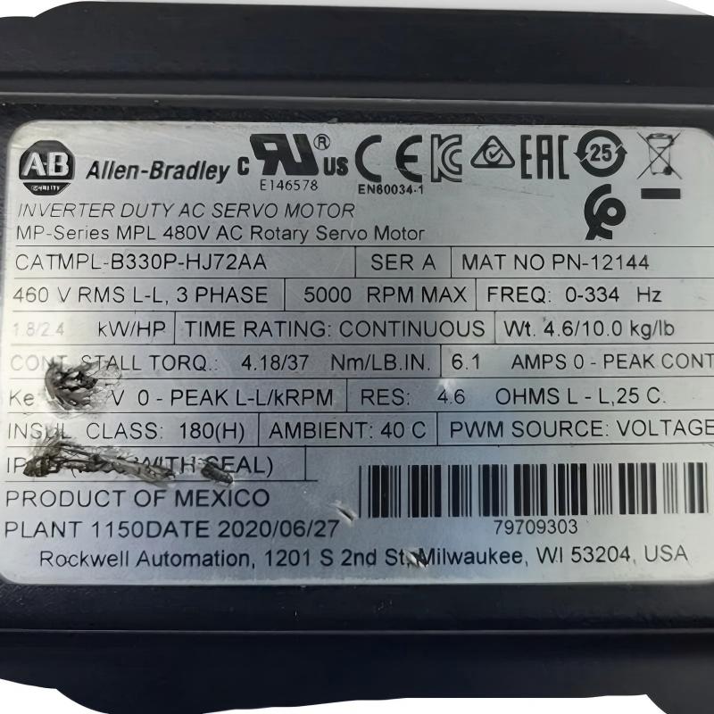 Allen Bradley MPL-B330P-HJ72AA Servo Motor