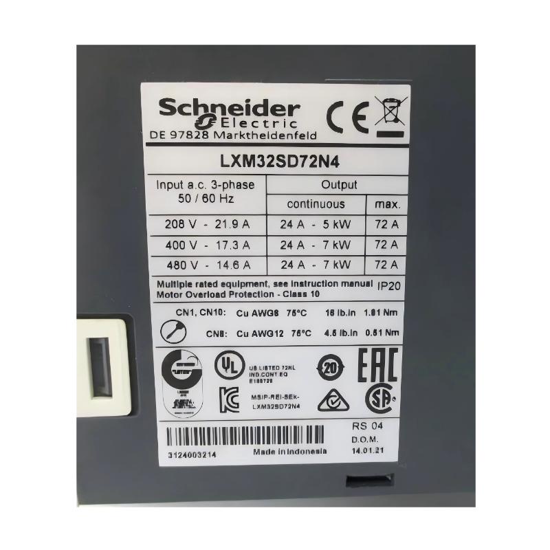 Schneider LXM32SD72N4 Motion Servo Drive