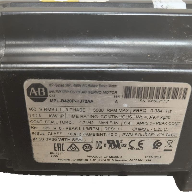 Allen Bradley MPL-B420P-HJ72AA Servo Motor