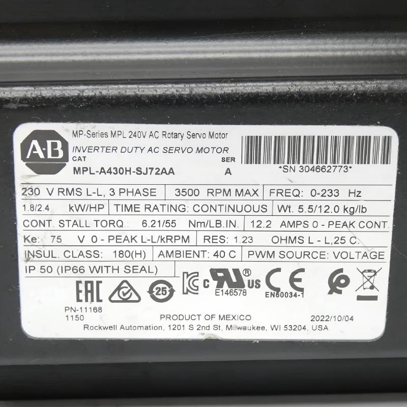 Allen Bradley MPL-A430H-SJ72AA Servo Motor