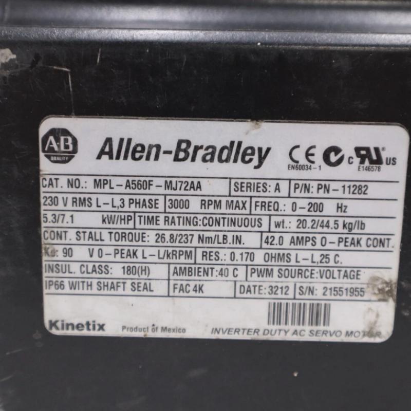 Allen Bradley MPL-A560F-MJ72AA Servo Motor