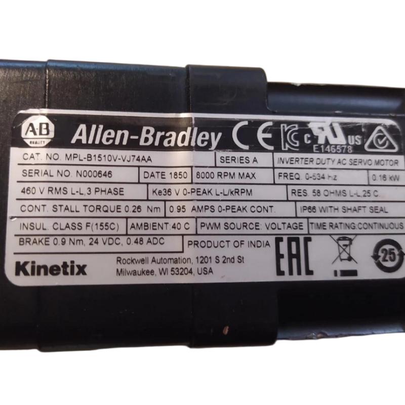 Allen Bradley MPL-B1510V-VJ74AA Servo Motor
