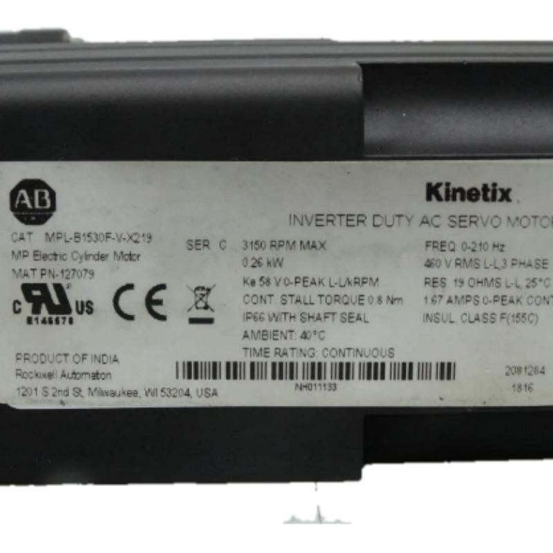 Allen Bradley MPL-B1530F-V-X219 Servo Motor