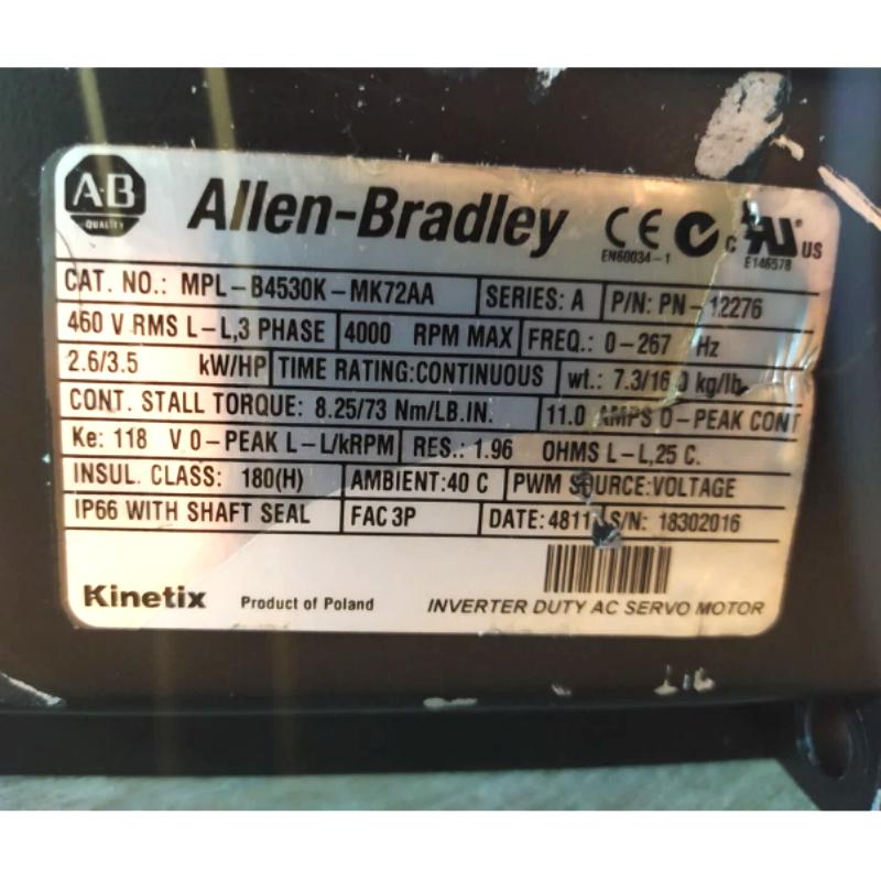 Allen Bradley MPL-B4530K-MK72AA Servo Motor