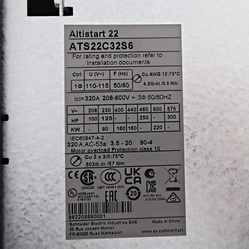Schneider ATS22C32S6 Soft Starter